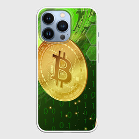 Чехол для iPhone 13 Pro с принтом Биткоин в городе Новоалтайск,  |  | биткоин | виртуальная валюта | криптовалюта | монеты