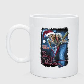 Кружка керамическая с принтом Iron Maiden, Merry Christmas в городе Новоалтайск, керамика | объем — 330 мл, диаметр — 80 мм. Принт наносится на бока кружки, можно сделать два разных изображения | dude | guitar | guy | heavy metal | holiday | iron maiden | jaw | merry christmas | music | muzzle | new year | гитара | музыка | новый год | пасть | праздник | рождество | рок | чувак