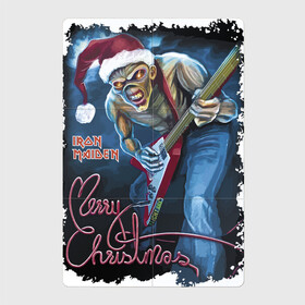 Магнитный плакат 2Х3 с принтом Iron Maiden, Merry Christmas в городе Новоалтайск, Полимерный материал с магнитным слоем | 6 деталей размером 9*9 см | dude | guitar | guy | heavy metal | holiday | iron maiden | jaw | merry christmas | music | muzzle | new year | гитара | музыка | новый год | пасть | праздник | рождество | рок | чувак