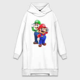 Платье-худи хлопок с принтом Mario Bros в городе Новоалтайск,  |  | bros | luigi | mario | nintendo switch | odyssey | братья | луиджи | марио | нинтендо свитч | одиссея