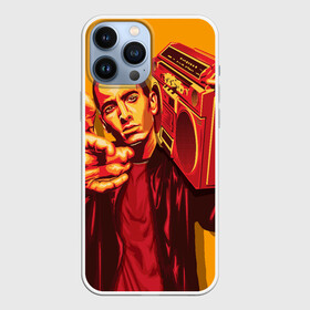 Чехол для iPhone 13 Pro Max с принтом Эминем с бумбоксом в городе Новоалтайск,  |  | Тематика изображения на принте: eminem | hip hop | rap | rep | исполнители | исполнитель | маршал мэтерс | музыка | реп | эминем | эминэм