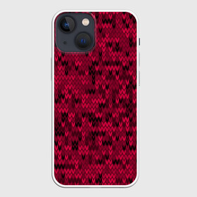 Чехол для iPhone 13 mini с принтом Красно черный абстрактный узор в городе Новоалтайск,  |  | абстрактный | вязание | красно черный | красный | модный | скандинавский | современный
