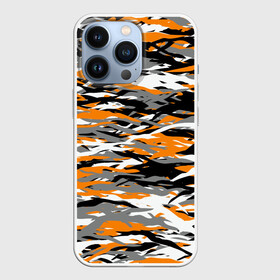 Чехол для iPhone 13 Pro с принтом Тигровый камуфляж в городе Новоалтайск,  |  | Тематика изображения на принте: 2022 | tiger | камуфляж | милитари | паттерн | полосатый | полоски | полосы | тигр