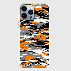 Чехол для iPhone 13 Pro Max с принтом Тигровый камуфляж в городе Новоалтайск,  |  | Тематика изображения на принте: 2022 | tiger | камуфляж | милитари | паттерн | полосатый | полоски | полосы | тигр
