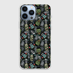 Чехол для iPhone 13 Pro Max с принтом Мертвецы в городе Новоалтайск,  |  | Тематика изображения на принте: halloween | holiday | samayn | vampire | zombie | вампир | ведьма | вечеринка | день всех святых | зомби | карнавал | кладбище | маскарад | мертвец | оборотень | привидение | самайн | светильник джека | страшный джек