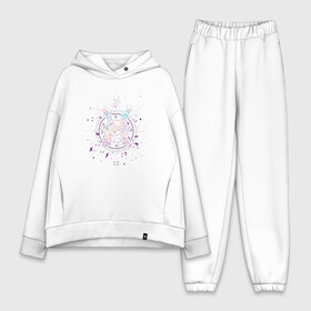 Женский костюм хлопок Oversize с принтом Floral Pisces Рыбы из цветов в городе Новоалтайск,  |  | art | flower | flowers | geometric | gradient | space | venus | арт | геометрия | гороскоп | градиент | графика | иллюстрация | космос | минимализм | мистика | подарок рыбам | созвездие | созвездия | флора | флористика | цветы