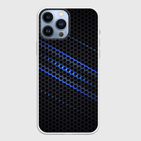 Чехол для iPhone 13 Pro Max с принтом СТАЛЬНАЯ СЕТКА НЕОН | STEEL MESH NEON в городе Новоалтайск,  |  | Тематика изображения на принте: neon | железо | металл | неон | соты | сталь | стальная броня | стальная сетка | текстура