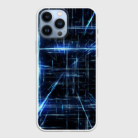 Чехол для iPhone 13 Pro Max с принтом Линии неона в городе Новоалтайск,  |  | cyber | геометрия | кибер | линии | неон | полосы