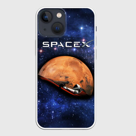 Чехол для iPhone 13 mini с принтом Space X в городе Новоалтайск,  |  | Тематика изображения на принте: american | company | elon musk | manufacturer | space technology | space x | suborbital flight | автомобиль | американская | в космосе | илон маск | компания | космическая техника | космонавт | планета марс | производитель