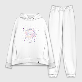 Женский костюм хлопок Oversize с принтом Floral Cancer Рак из цветов в городе Новоалтайск,  |  | art | flora | flower | flowers | geometric | gradient | moon | space | арт | геометрия | гороскоп | градиент | графика | иллюстрация | космос | луна | минимализм | мистика | мистицизм | подарок раку | созвездие | созвездия | флора