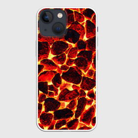 Чехол для iPhone 13 mini с принтом КАМНИ В МАГМЕ | ROCKS IN MAGMA в городе Новоалтайск,  |  | abstract | fire | high temperature | lava | magma | magmatic | melt | texture | абстракция | высокая температура | камни в магме | лава | магма | магматический | магмовый | огонь | расплав | текстура