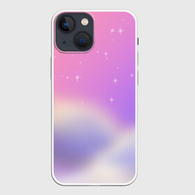 Чехол для iPhone 13 mini с принтом Звёздное небо розовый закат в городе Новоалтайск,  |  | закат | звёзды | магия | небо | облака | пейзаж | романтика | фентези