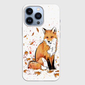 Чехол для iPhone 13 Pro с принтом ЛИСА В ЛИСТЬЯХ   ОСЕННЕЕ НАСТРОЕНИЕ   FOX IN THE FOREST в городе Новоалтайск,  |  | autumn | forest | fox | животные | звери | лес | лиса | листья | музыка | ноты | осень | песни | природа
