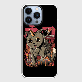 Чехол для iPhone 13 Pro с принтом АНИМЕ КОТ ЕДИНОРОЖЕК в городе Новоалтайск,  |  | Тематика изображения на принте: anime | cat | city | japan | manga | unicorn | аниме | великан | город | единорог | звери | кот | котик | манга | милый | монстр | пушистый | япония