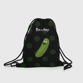 Рюкзак-мешок 3D с принтом Rick Pickle в городе Новоалтайск, 100% полиэстер | плотность ткани — 200 г/м2, размер — 35 х 45 см; лямки — толстые шнурки, застежка на шнуровке, без карманов и подкладки | Тематика изображения на принте: morty | pickle | ram | randm | rick | rick and morty | злой морти | злой рик | морти | мультфильмы | огурец | портал рик и морти | рик | рик и морти | рик огурец | рик огурчик | сыендук