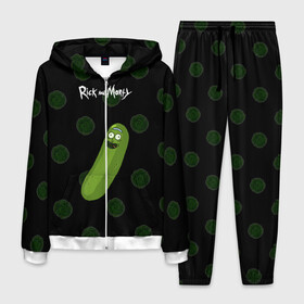 Мужской костюм 3D с принтом Rick Pickle в городе Новоалтайск, 100% полиэстер | Манжеты и пояс оформлены тканевой резинкой, двухслойный капюшон со шнурком для регулировки, карманы спереди | morty | pickle | ram | randm | rick | rick and morty | злой морти | злой рик | морти | мультфильмы | огурец | портал рик и морти | рик | рик и морти | рик огурец | рик огурчик | сыендук