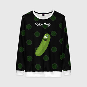 Женский свитшот 3D с принтом Rick Pickle в городе Новоалтайск, 100% полиэстер с мягким внутренним слоем | круглый вырез горловины, мягкая резинка на манжетах и поясе, свободная посадка по фигуре | Тематика изображения на принте: morty | pickle | ram | randm | rick | rick and morty | злой морти | злой рик | морти | мультфильмы | огурец | портал рик и морти | рик | рик и морти | рик огурец | рик огурчик | сыендук