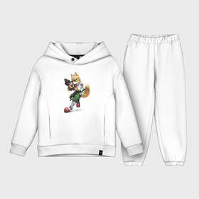 Детский костюм хлопок Oversize с принтом Fox 07 в городе Новоалтайск,  |  | bros | fox | nintendo | smash | switch | wii | брос | лис | нинтендо | смеш