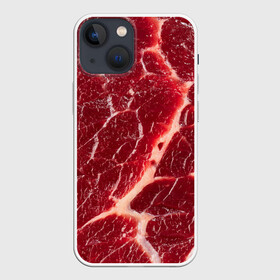 Чехол для iPhone 13 mini с принтом Мясо на Хэллоуин в городе Новоалтайск,  |  | Тематика изображения на принте: cut | fabrics | fat | fibers | food | happy halloween | holiday | marble | meat | structure | veins | волокна | еда | жир | мраморное | мясо | праздник | прожилки | разрез | сало | структура | ткани | хэллоуин