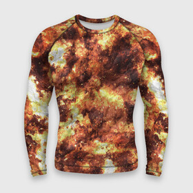 Мужской рашгард 3D с принтом Кожаный камуфляж в городе Новоалтайск,  |  | burns | camouflage | dirty | disguise | leather | stains | грязные | камуфляж | кожа | маскировка | обгорелая | ожоги | пятна | разводы
