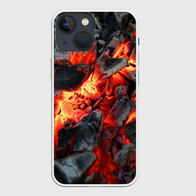Чехол для iPhone 13 mini с принтом Древесные угли в городе Новоалтайск,  |  | Тематика изображения на принте: ash | bonfire | coals | fire | heat | nature | smoldering | tourism | woody | древесные | жар | костер | огонь | пепел | природа | тлеющие | туризм | угли