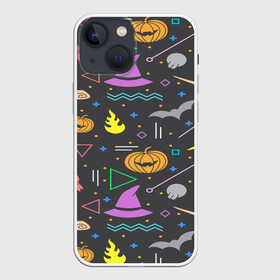 Чехол для iPhone 13 mini с принтом Уютный Halloween в городе Новоалтайск,  |  | halloween | ведьма | летучая мышь | тыква | хэллоуин