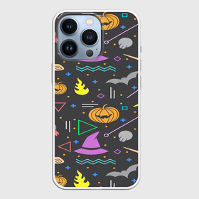 Чехол для iPhone 13 Pro с принтом Уютный Halloween в городе Новоалтайск,  |  | Тематика изображения на принте: halloween | ведьма | летучая мышь | тыква | хэллоуин