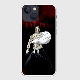 Чехол для iPhone 13 mini с принтом Ханами Магическая битва в городе Новоалтайск,  |  | anime | hanami | jujutsu kaisen | manga | sorsery fight | аниме | аниме мальчик | благородный цветок | джутсу кайсен | дзюдзюцу кайсэн | магическая битва | манга | проклятия | проклятый дух | с черными линиями всему телу