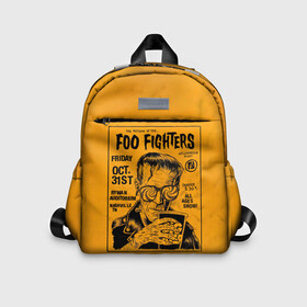 Детский рюкзак 3D с принтом THE RETURN OF THE... FOO FIGHTERS в городе Новоалтайск, 100% полиэстер | лямки с регулируемой длиной, сверху петелька, чтобы рюкзак можно было повесить на вешалку. Основное отделение закрывается на молнию, как и внешний карман. Внутри дополнительный карман. По бокам два дополнительных кармашка | ff | foo fighters | альтернативный | группа | дэйв грол | крис шифлетт | метал | музыка | надпись | нэйт мендел | постгранж | пэт смир | рок | тейлор хокинс | фу файтерс | фф | хард | хардрок