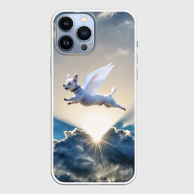 Чехол для iPhone 13 Pro Max с принтом Ангельский пес в городе Новоалтайск,  |  | angel | dog | ангел | ангельский пес | крылья | пес | полет
