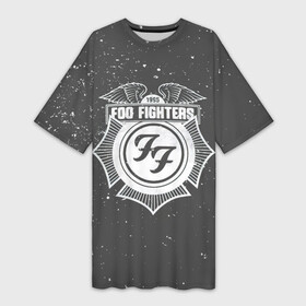 Платье-футболка 3D с принтом Foo Fighters 1995 FF в городе Новоалтайск,  |  | ff | foo fighters | альтернативный | группа | дэйв грол | крис шифлетт | логотипа | метал | музыка | надпись | нэйт мендел | постгранж | пэт смир | рок | серая | тейлор хокинс | фу файтерс | фф | хард | хардрок
