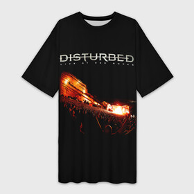 Платье-футболка 3D с принтом Live at Red Rocks  Disturbed в городе Новоалтайск,  |  | disturbed | альтернативный | встревоженные | группа | джон мойер | дистербд | дистербед | дэвид дрейман | дэн дониган | майк венгрен | метал | ню | нюметал | рок | хеви | хевиметал