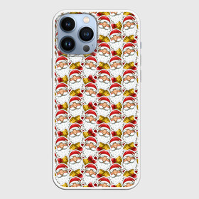 Чехол для iPhone 13 Pro Max с принтом Дед Мороз (Merry Christmas) в городе Новоалтайск,  |  | Тематика изображения на принте: christmas | merry christmas | santa claus | дед мороз | ёлка | зима | колокольчики | мороз | новый год | подарок | праздник | рождество | с новым годом | сантаклаус | снегурочка | снежинки
