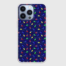 Чехол для iPhone 13 Pro с принтом Разноцветные Лампочки в городе Новоалтайск,  |  | Тематика изображения на принте: christmas | merry christmas | santa claus | гирлянда | дед мороз | ёлка | елочные шары | игрушки | лампочки | новый год | огоньки | подарки | праздник | с новым годом | сантаклаус | снегурочка | украшения