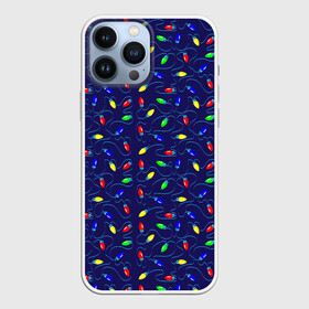 Чехол для iPhone 13 Pro Max с принтом Разноцветные Лампочки в городе Новоалтайск,  |  | Тематика изображения на принте: christmas | merry christmas | santa claus | гирлянда | дед мороз | ёлка | елочные шары | игрушки | лампочки | новый год | огоньки | подарки | праздник | с новым годом | сантаклаус | снегурочка | украшения