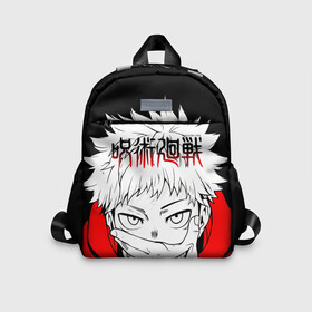 Детский рюкзак 3D с принтом Jujutsu Kaisen, Юдзи Итадори в городе Новоалтайск, 100% полиэстер | лямки с регулируемой длиной, сверху петелька, чтобы рюкзак можно было повесить на вешалку. Основное отделение закрывается на молнию, как и внешний карман. Внутри дополнительный карман. По бокам два дополнительных кармашка | jujutsu kaisen | аниме | дзюдзюцу кайсэн | магическая битва | манга | рёмэн сукуна | юдзи итадори