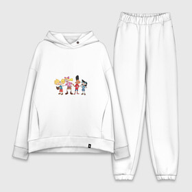 Женский костюм хлопок Oversize с принтом Эй, Арнольд с друзьями в городе Новоалтайск,  |  | арнольд | дети | джеральд | друзья | книга | компания | мультфильм | прическа | фиби | хельга | человечки