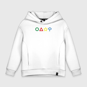 Детское худи Oversize хлопок с принтом Игра в кальмара Сахарные соты в городе Новоалтайск, френч-терри — 70% хлопок, 30% полиэстер. Мягкий теплый начес внутри —100% хлопок | боковые карманы, эластичные манжеты и нижняя кромка, капюшон на магнитной кнопке | logo | squid game | звезда | зонтик | игра в кальмара | корейский сериал | корея | кружок | лого | сахарные соты | сериал | текст | треугольник | фильм