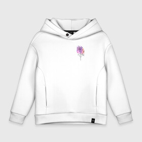 Детское худи Oversize хлопок с принтом Flowers Pisces в городе Новоалтайск, френч-терри — 70% хлопок, 30% полиэстер. Мягкий теплый начес внутри —100% хлопок | боковые карманы, эластичные манжеты и нижняя кромка, капюшон на магнитной кнопке | Тематика изображения на принте: pisces | zodiac | астрология | гороскоп | гороскопы | зз | знаки зодиака | зодиак | рыбы
