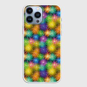 Чехол для iPhone 13 Pro Max с принтом Праздничный Салют в городе Новоалтайск,  |  | Тематика изображения на принте: 9 мая | выпускной | день победы | день рождения | новый год | огнепад | петарды | праздник | разноцветные огни | салют | свадьба | фейерверк