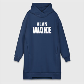 Платье-худи хлопок с принтом Alan Wake  Алан Уэйк в городе Новоалтайск,  |  | alan wake | алан уэйк | игра | экшен триллер