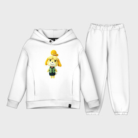 Детский костюм хлопок Oversize с принтом Animal Isabel в городе Новоалтайск,  |  | animal | animal crossing | isabel | nintendo | pocket camp | smash bros | video game | видео игра | животные | изабель | нинтендо | перекрёсток животных