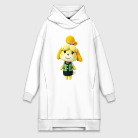 Платье-худи хлопок с принтом Animal Isabel в городе Новоалтайск,  |  | animal | animal crossing | isabel | nintendo | pocket camp | smash bros | video game | видео игра | животные | изабель | нинтендо | перекрёсток животных