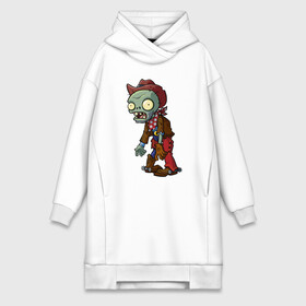 Платье-худи хлопок с принтом Cow Zombie в городе Новоалтайск,  |  | cap com | cowboy | plant | plants vs zombies | pvz | vieo game | zombie | видео игра | зомби | кавбой | растение | растения против зомби