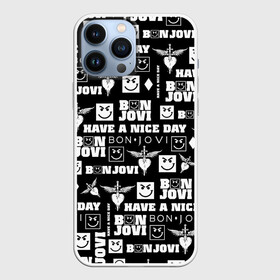 Чехол для iPhone 13 Pro Max с принтом BON JOVI ЛОГОБОМБИНГ | БОН ДЖОВИ ПАТТЕРН ИЗ ЛОГОТИПОВ ГРУППЫ в городе Новоалтайск,  |  | Тематика изображения на принте: bon jovi | have a nice day | john | альбом | арена | бон | бон джови | глэм | группа | джови | джон | метал | музыка | надпись | песни | поп | попрок | рок | рокер | смайл | солист | софт | стена | хард | хеви | хевиметал