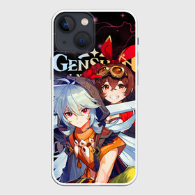 Чехол для iPhone 13 mini с принтом Рэйзор и Эмбер, Genshin Impact в городе Новоалтайск,  |  | amber | genshin impact | razor | геншин импакт | игры | персонажи | рэйзор | эмбер