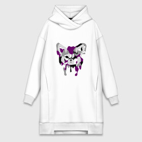 Платье-худи хлопок с принтом Red Panda Camo Purple в городе Новоалтайск,  |  | animal | black | camo | camouflage | jungle | panda | purple | red | red panda | white | белый | джунгли | животные | камуфляж | красная панда | красный | панда | фиолетовый | черный
