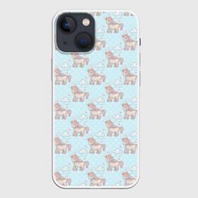 Чехол для iPhone 13 mini с принтом Маленькие единороги в городе Новоалтайск,  |  | единорог | лошадка | лошадь | милая | милые пони | пони