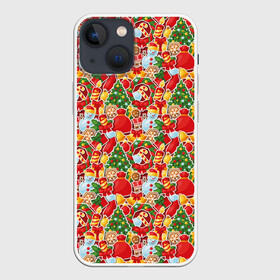 Чехол для iPhone 13 mini с принтом Merry Christmas (символика) в городе Новоалтайск,  |  | christmas | merry christmas | santa claus | дед мороз | ёлка | елочные шары | игрушки | новый год | подарок | праздник | рождество | с новым годом | сантаклаус | снежинки | украшения