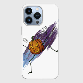 Чехол для iPhone 13 Pro с принтом Агрессивная тыква в городе Новоалтайск,  |  | атака | ножи | прыжок | тыква